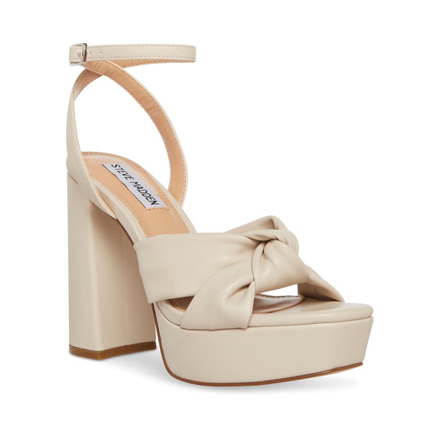 Beige Steve Madden Lala Women's Heels Sandals | PH 0391KWP